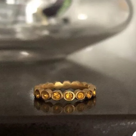 Henri Bendel Gold Studded Ring